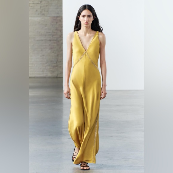 Zara Dresses & Skirts - Zara ZW Collection Satin Effect Dress Size S